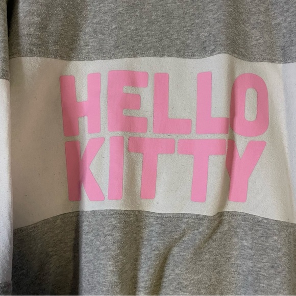Hello Kitty Womens Sweatshirt 2024 Sanrio Gray, Pink & White Size XL Kidcore - Picture 2 of 7
